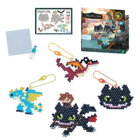 Aquabeads How to Train Your Dragon Craft Kit - Craft Kit for Kids Ages 4+ - 700 Beads with Tray Sprayer & Keychains - Create Toothless Hiccup & More