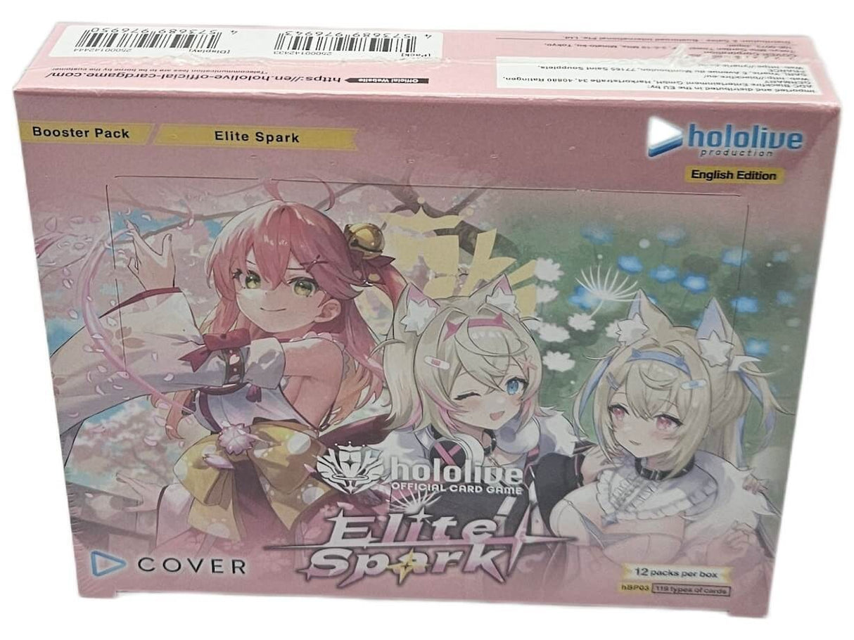 Hololive TCG Elite Spark Factory Sealed HBP03 Booster Box English 1st Edition