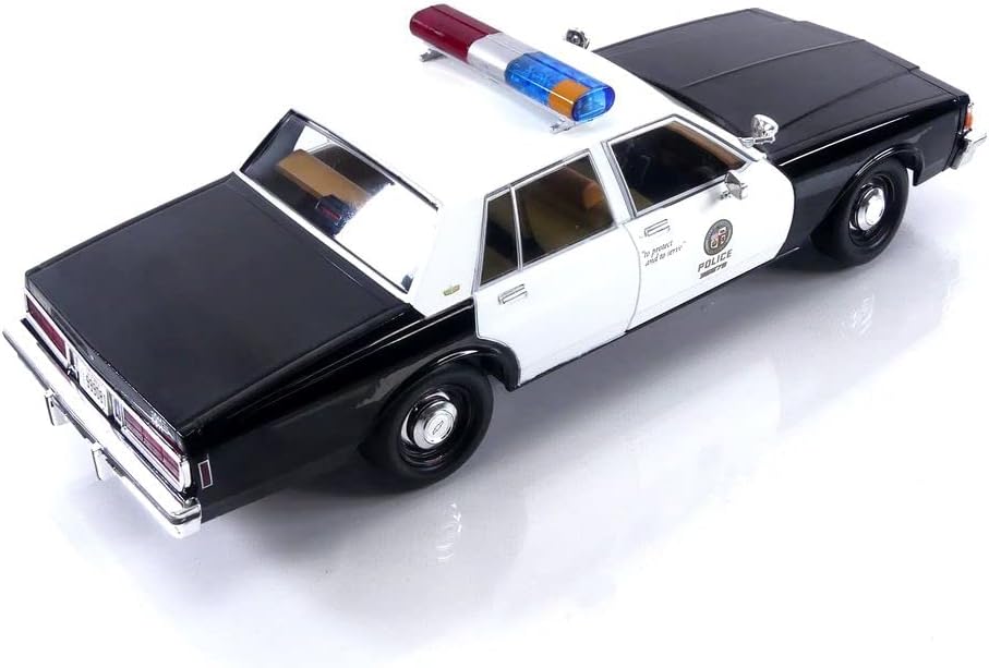 1987 Chevrolet Caprice Metropolitan Police Black and White with T-1000 Liquid Metal Android Diecast Figure