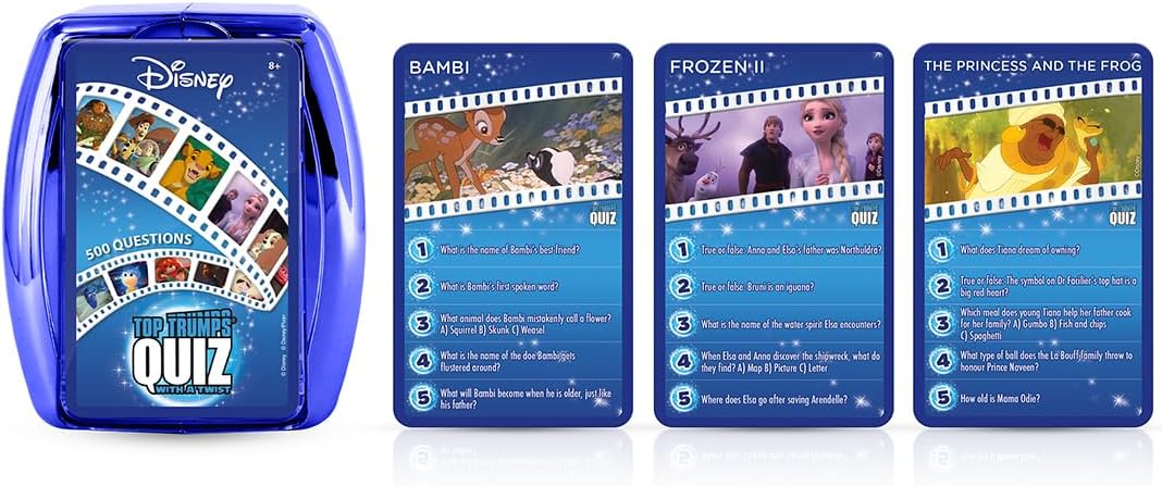 Top Trumps Disney Classic Quiz Game 500 Questions to Test Your Knowledge