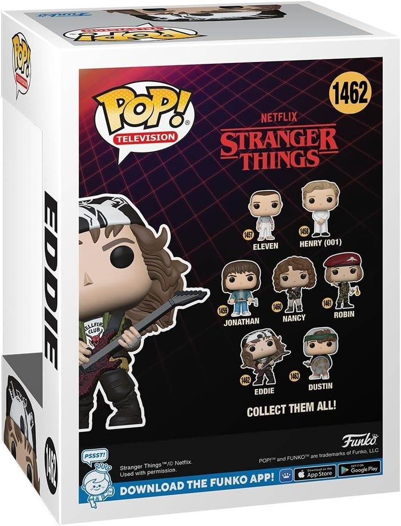 Funko Pop! Television: Stranger Things - Eddie Hunter with Guitar #1462 Vinyl Figure