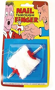 Thumbtack in the finger prank and trap.