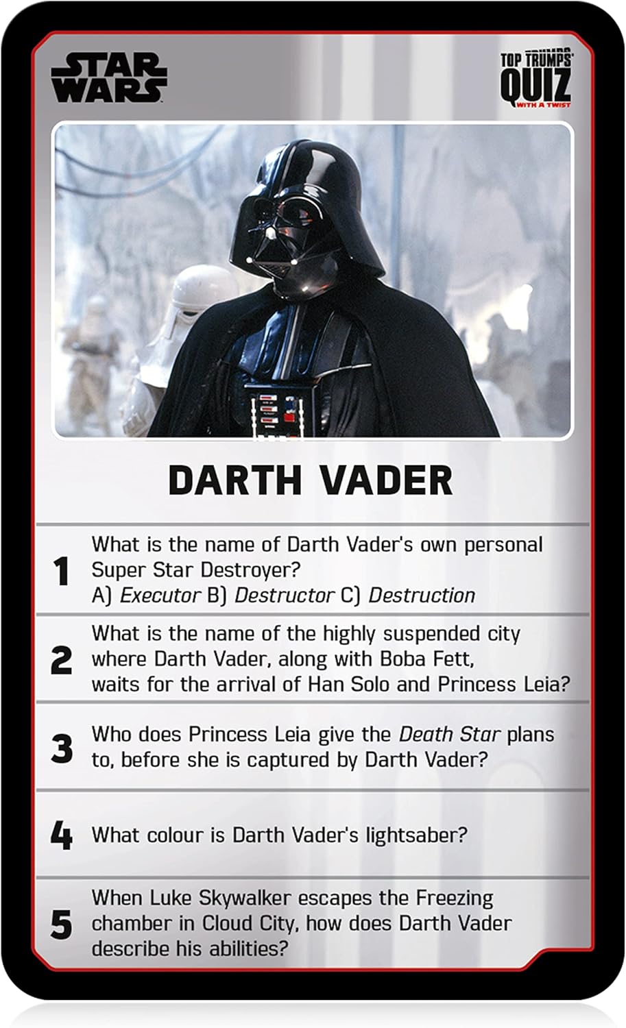 Top Trumps Star Wars Quiz Game 500 Question