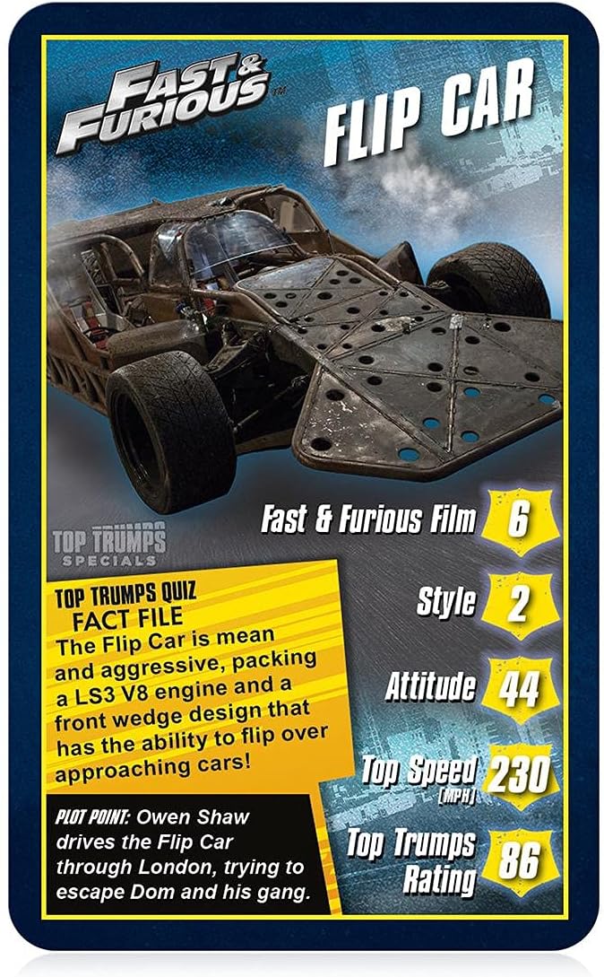 Top Trumps Special Fast and Furious Card Game