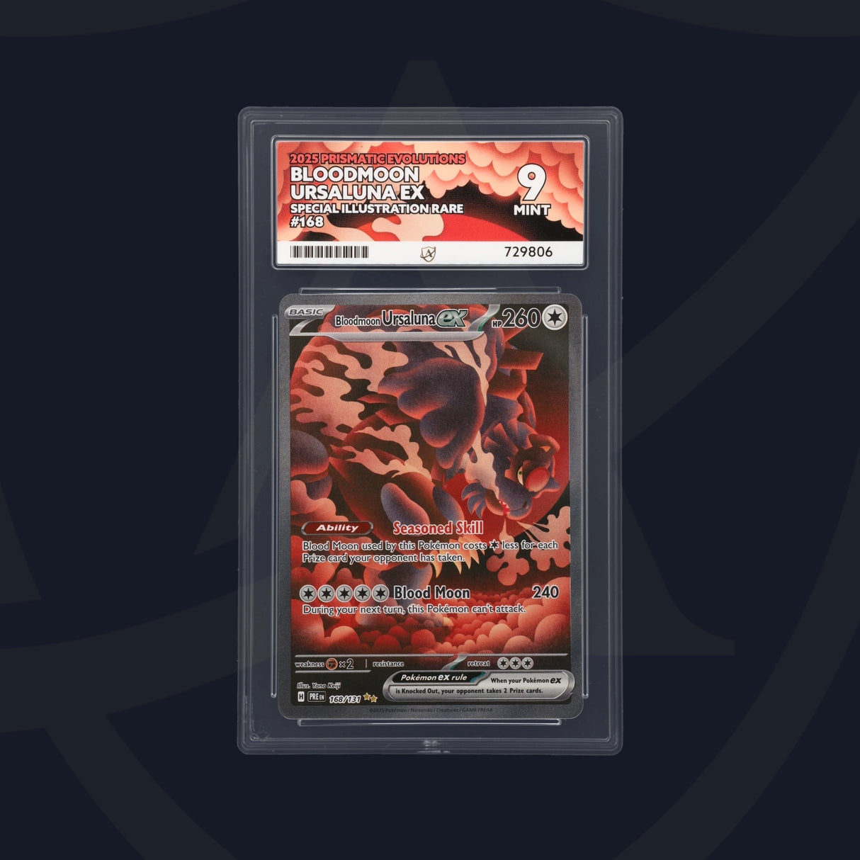 2025 - Bloodmoon Ursaluna ex - Prismatic Evolutions - 168/131 - Special Illustration Rare