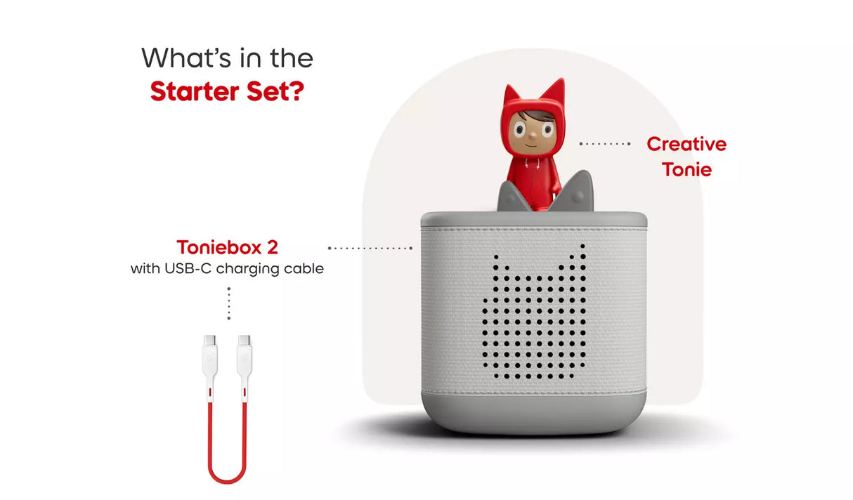 tonies Grey Toniebox2 Starter Set & Creative Tonie