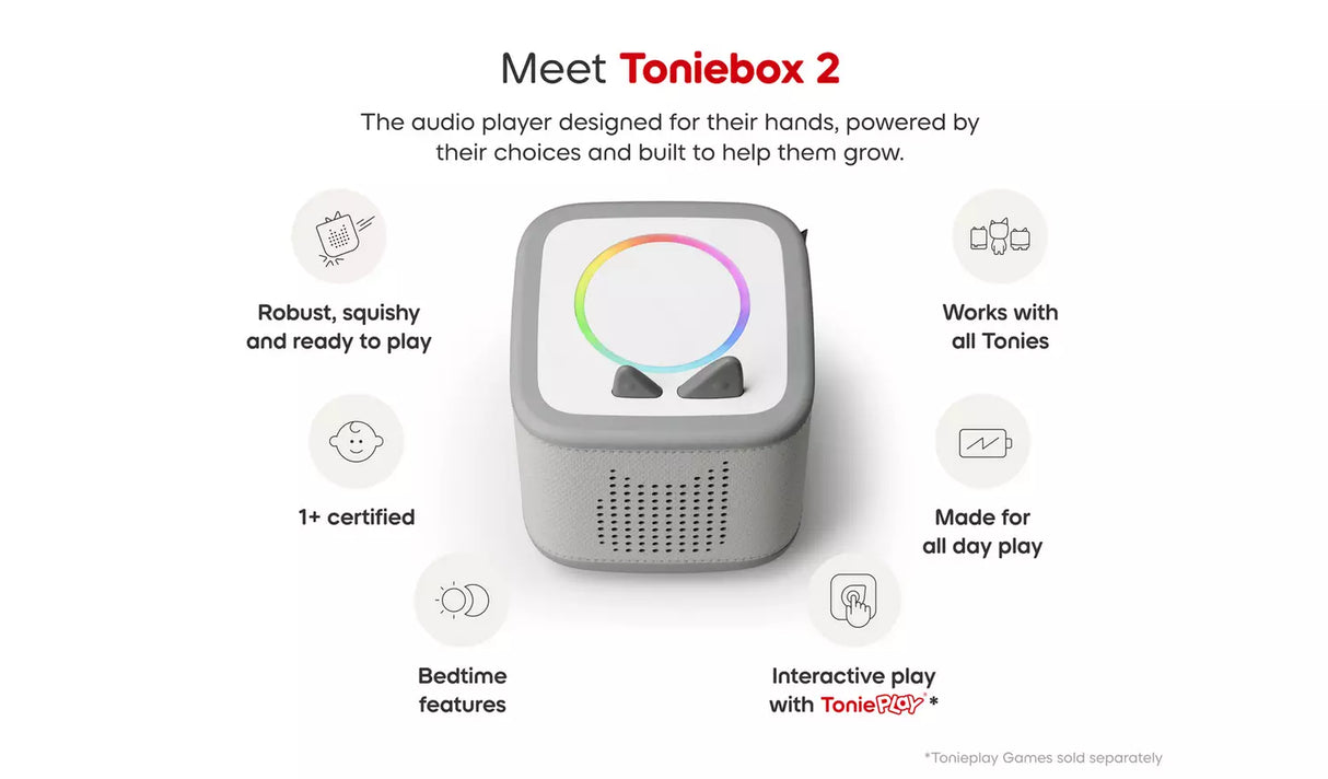 tonies Grey Toniebox2 Starter Set & Creative Tonie