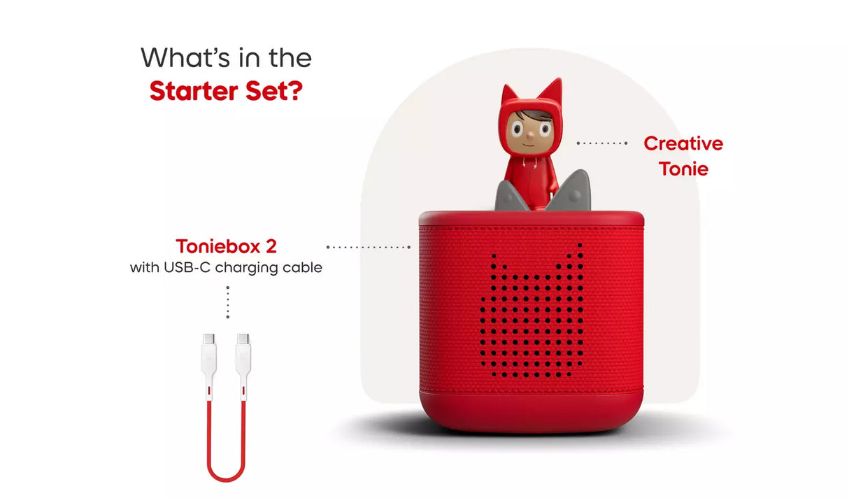 tonies Red Toniebox 2 Starter Set & Creative Tonie