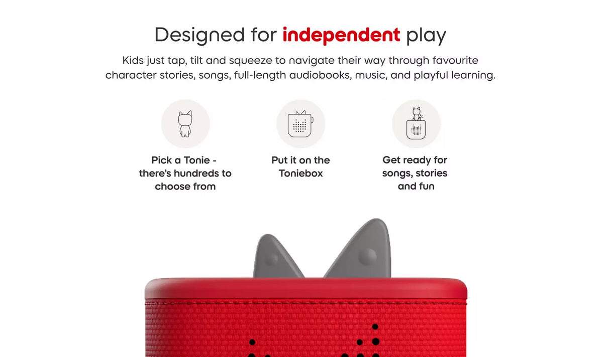 tonies Red Toniebox 2 Starter Set & Creative Tonie