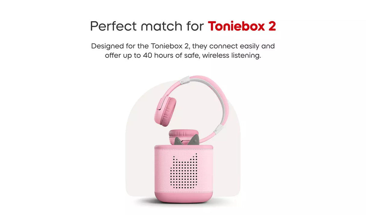 tonies Pink Bluetooth Headphones for Toniebox 2