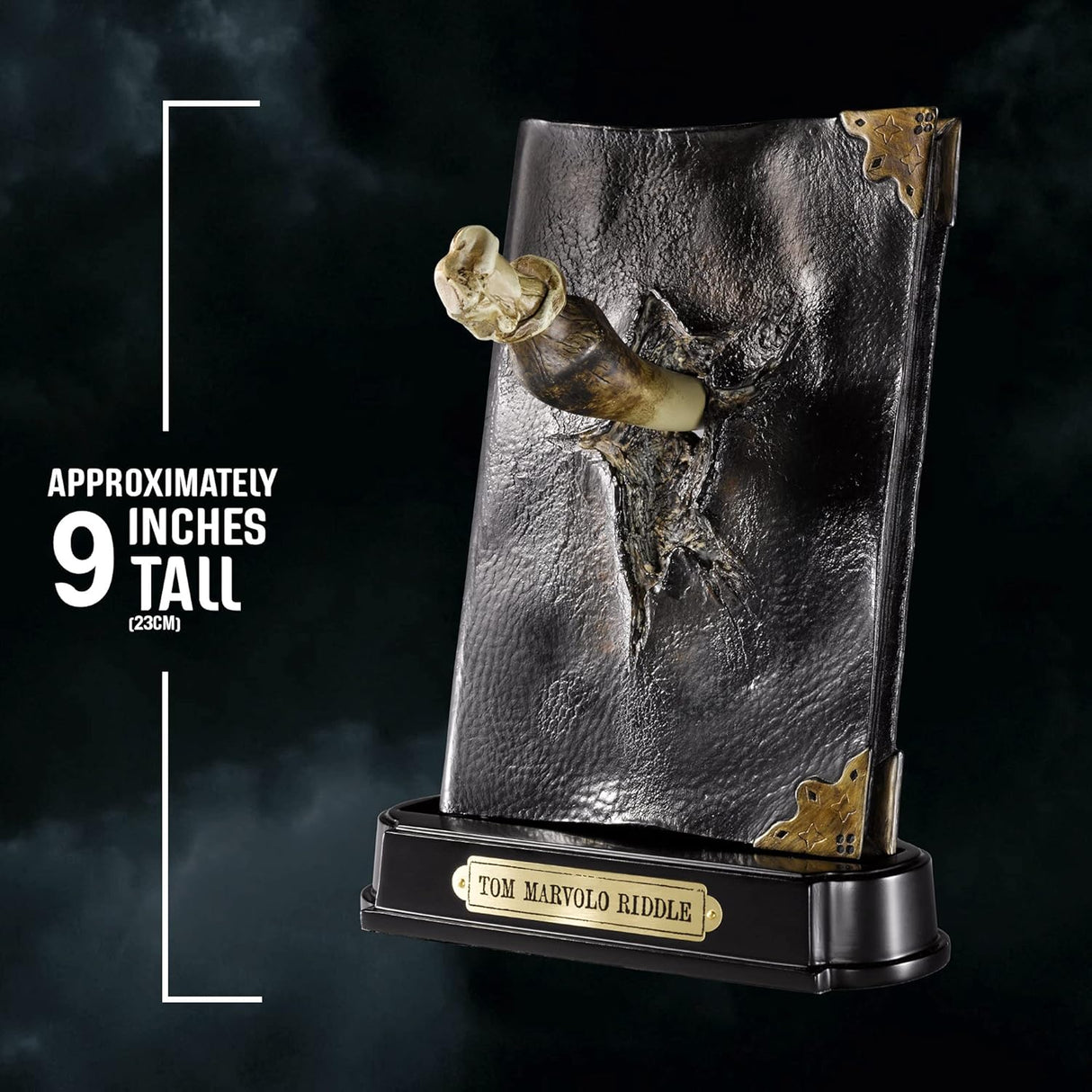 The Noble Collection Harry Potter Basilisk Fang and Tom Riddle Diary Sculpture - 9in (23cm) Resin Horxcrux Replica - Officially Licensed
