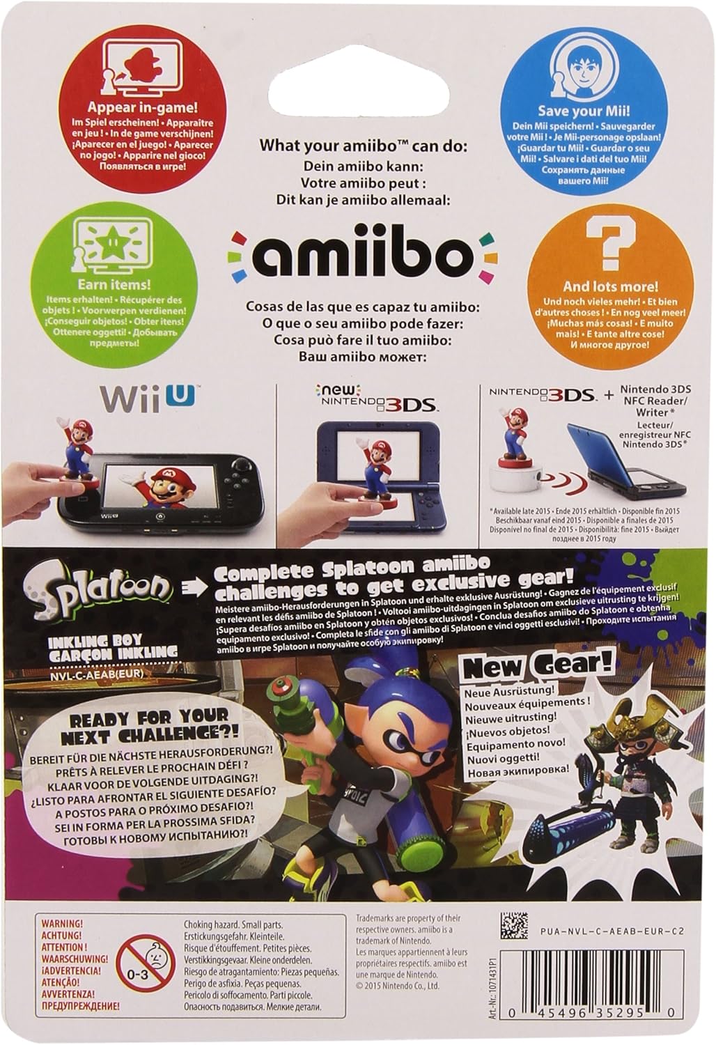 Amiibo 'Splatoon' - Splatoon Boy Nintendo Wii U/3DS Splatoon Boy