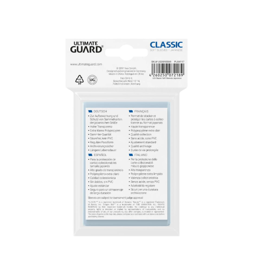 Ultimate Guard Classic Sleeves Japanese Size (100)