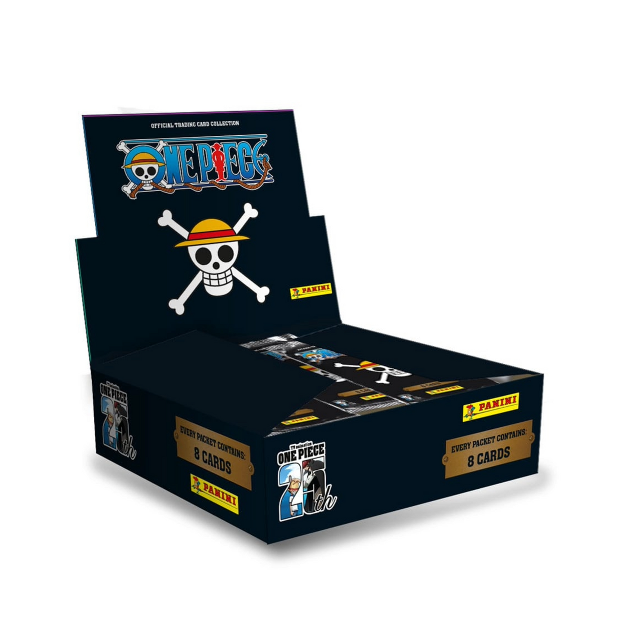 Panini One Piece Trading Cards: 25th Anniversary Flow Packs Display (18 Packs) – English Edition