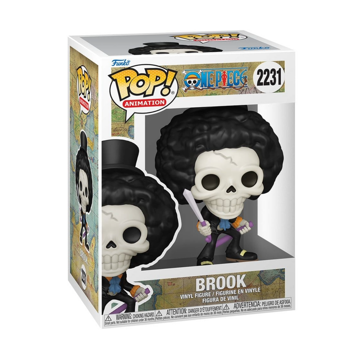 One Piece Funko POP! Animation: Brook (Refresh) – 9cm Vinyl Figure #2231