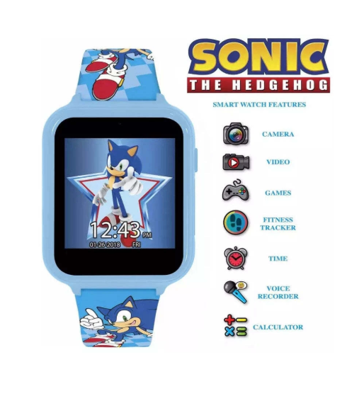 Peers Hardy: Official Sonic the Hedgehog Interactive Kids Smart Watch