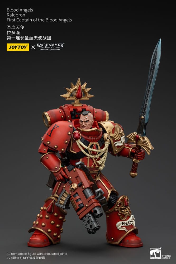 Joy Toy Warhammer The Horus Heresy: Blood Angels Raldoron, First Captain – 1/18 Scale Action Figure (13cm)