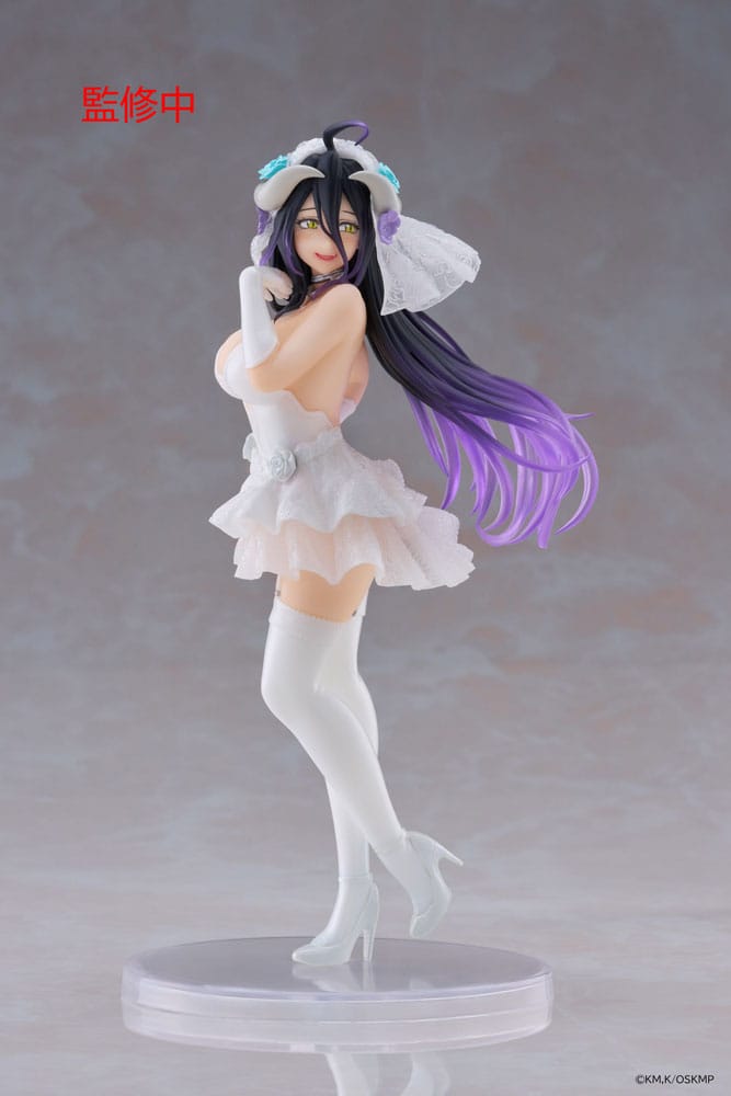 Overlord Coreful PVC Statue: Albedo (Wedding Version) - 18cm (Minor Damage To Box)