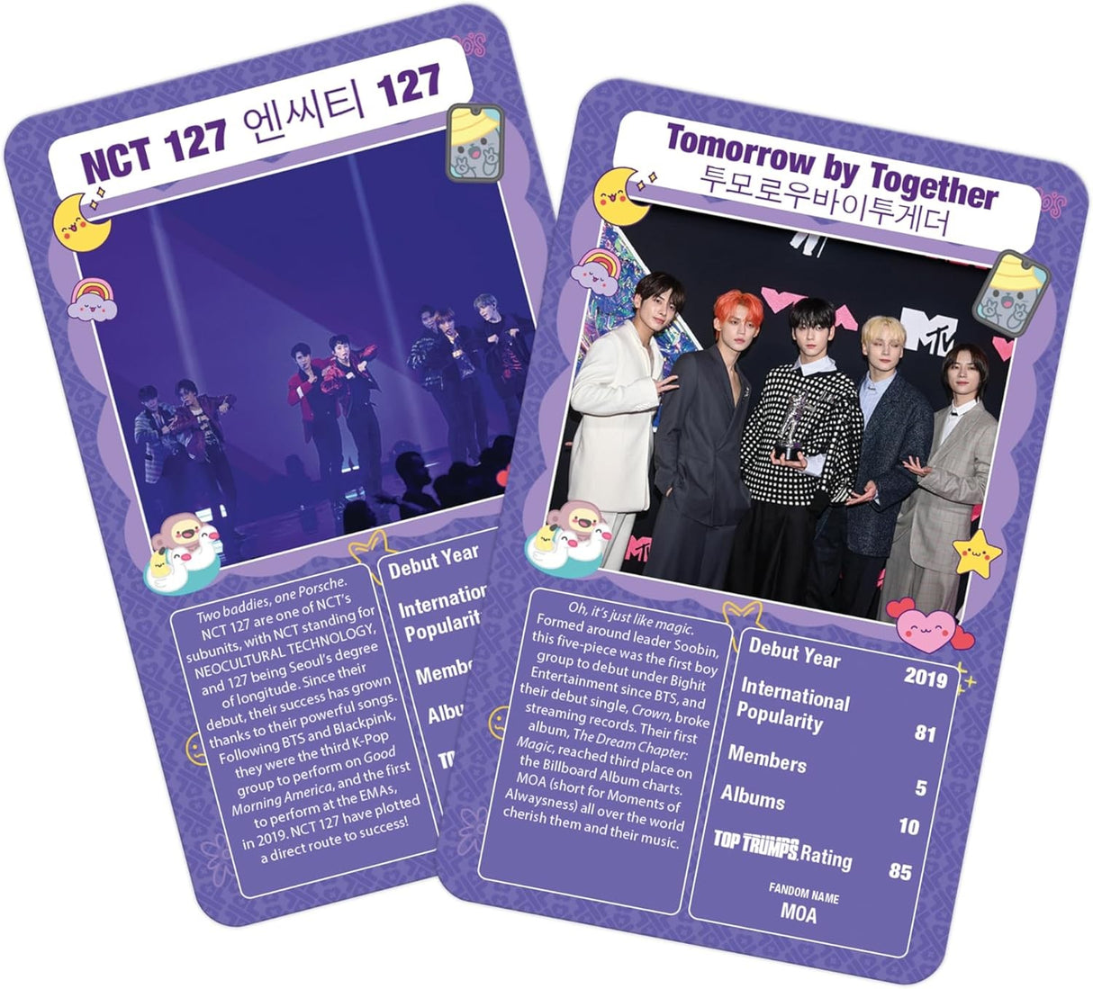 Top Trumps K-Pop Card Game Play with BTS Seventeen NJZ PSY and Jessi Educational Game Makes a Great Gift for Ages 6 Plus