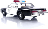 1987 Chevrolet Caprice Metropolitan Police Black and White with T-1000 Liquid Metal Android Diecast Figure