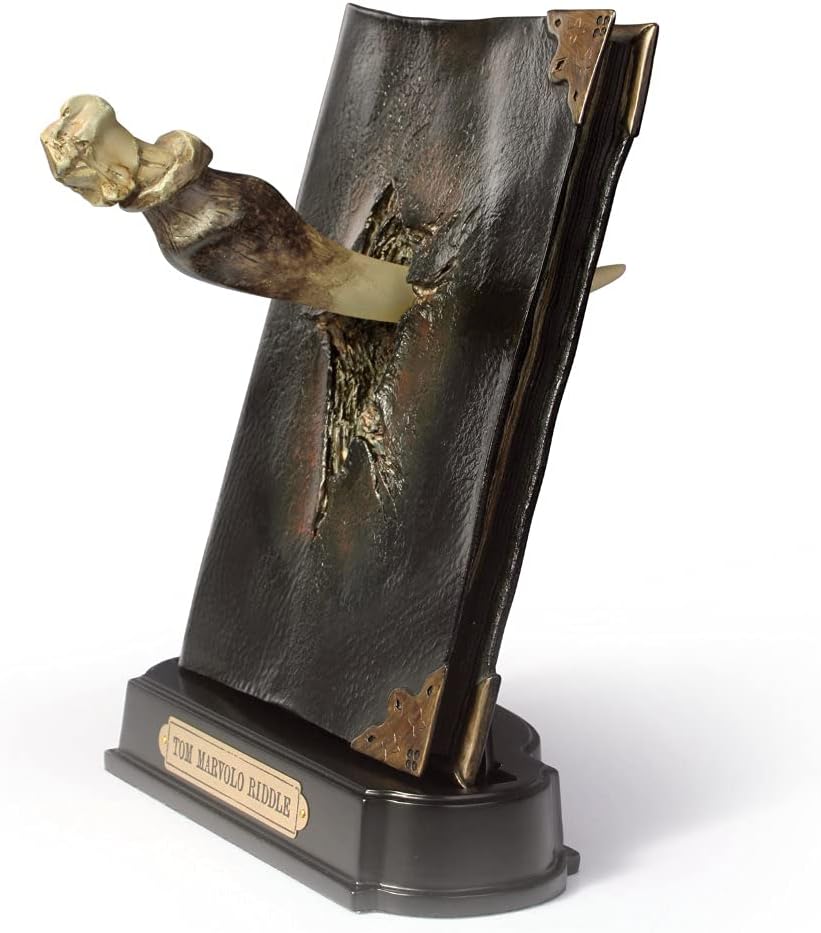 The Noble Collection Harry Potter Basilisk Fang and Tom Riddle Diary Sculpture - 9in (23cm) Resin Horxcrux Replica - Officially Licensed