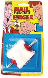 Thumbtack in the finger prank and trap.
