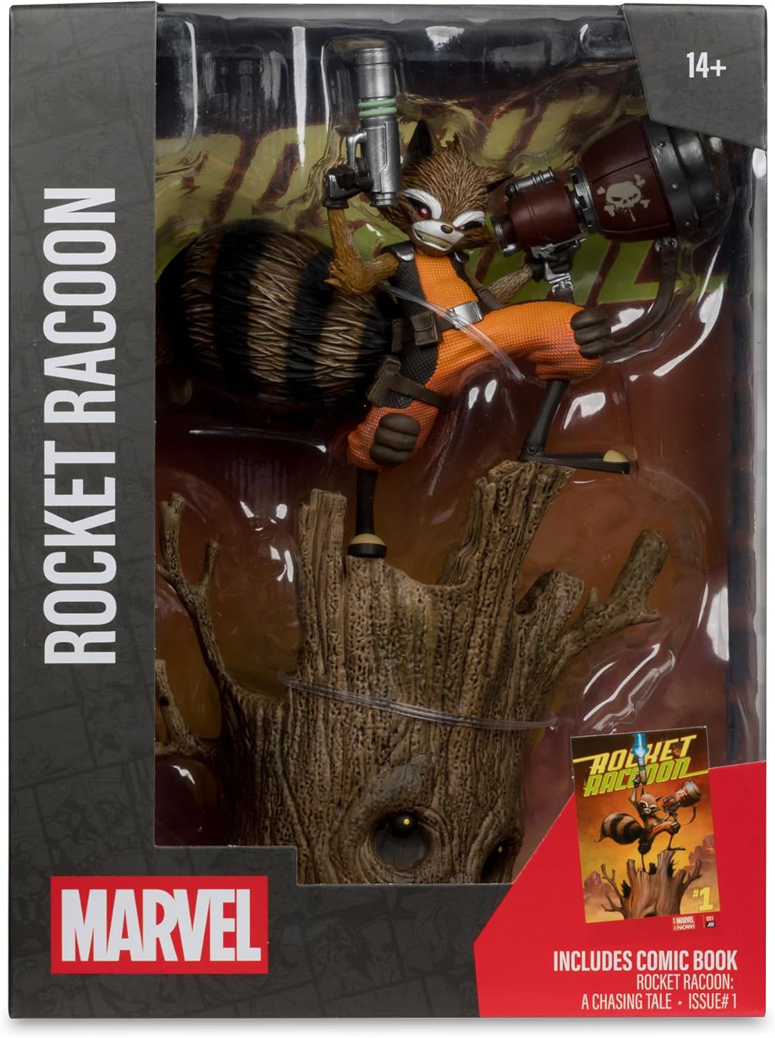 McFarlane Marvel Rocket Racoon 1:6th Scale Collectible with Scene (Rocket Racoon: A Chasing Tale #1