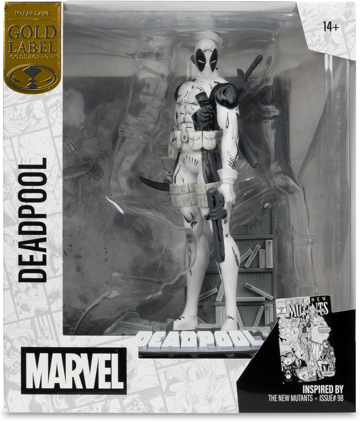 McFarlane -Marvel Collection 1: 10th Deadpool (The New Mutants #98) Label Gold