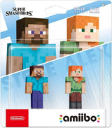 Amiibo Super Smash Brothers Steve and Alex Double Pack