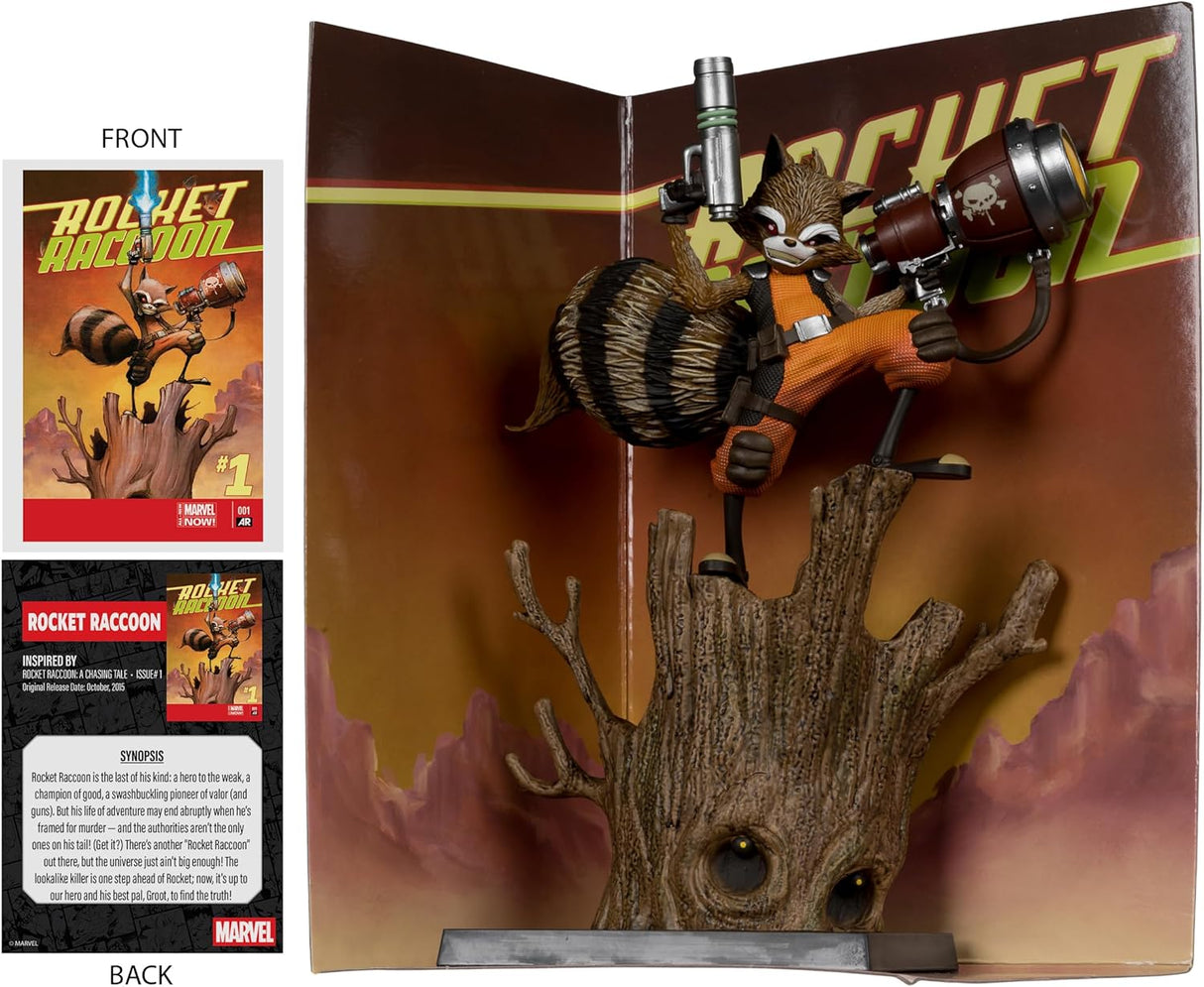 McFarlane Marvel Rocket Racoon 1:6th Scale Collectible with Scene (Rocket Racoon: A Chasing Tale #1