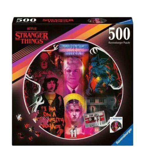 Ravensburger: Stranger Things Round Jigsaw Puzzle - Friends Don't Lie (500 Pieces)