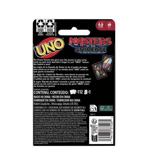 Masters of the Universe 2026 Movie UNO Card Game