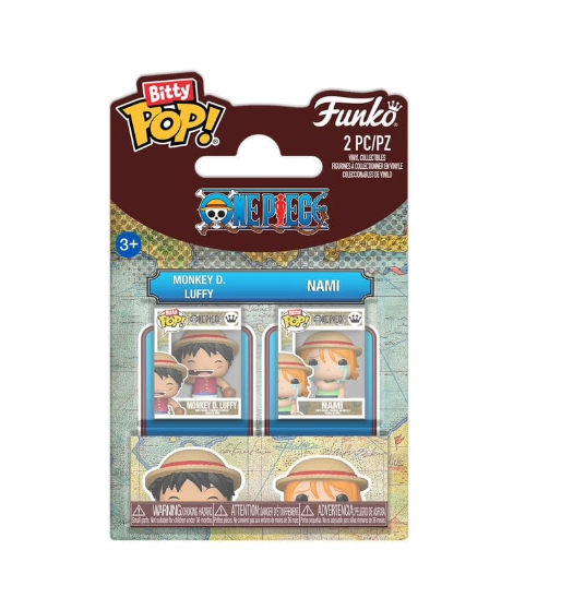 One Piece Bitty POP! Vinyl Figures 2-Pack: Monkey D. Luffy &amp; Nami (2 cm)
