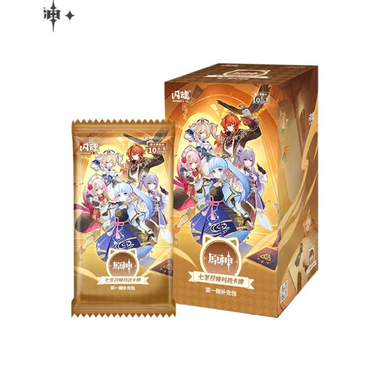 Genshin Impact Trading Card Game: Series 1 Blind Box Display (18 Packs) – Chinese Version