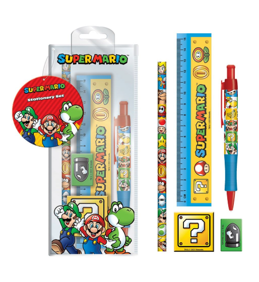 Super Mario 5-Piece Stationery Set