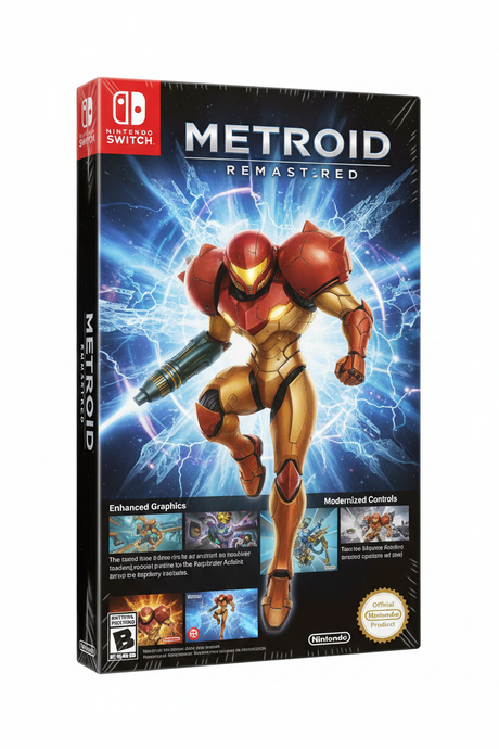 Metroid Prime Remastered Nintendo Switch game box cover