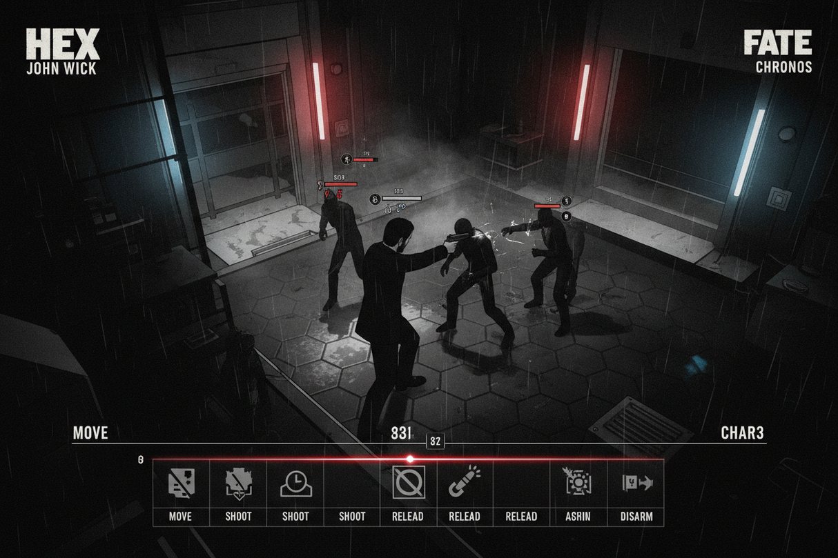 John Wick Hex strategic gameplay screenshot