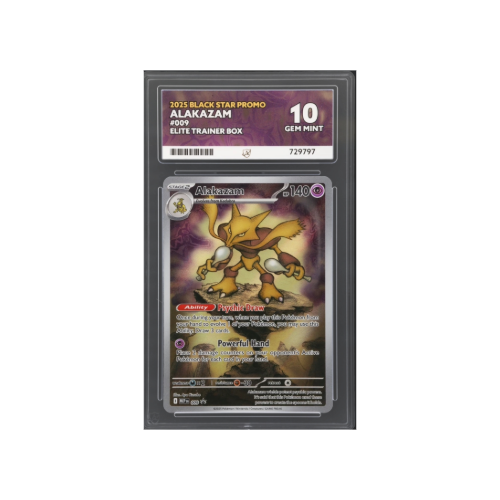 2025 Alakazam – Black Star Promo (#009) – ACE GEM MINT 10